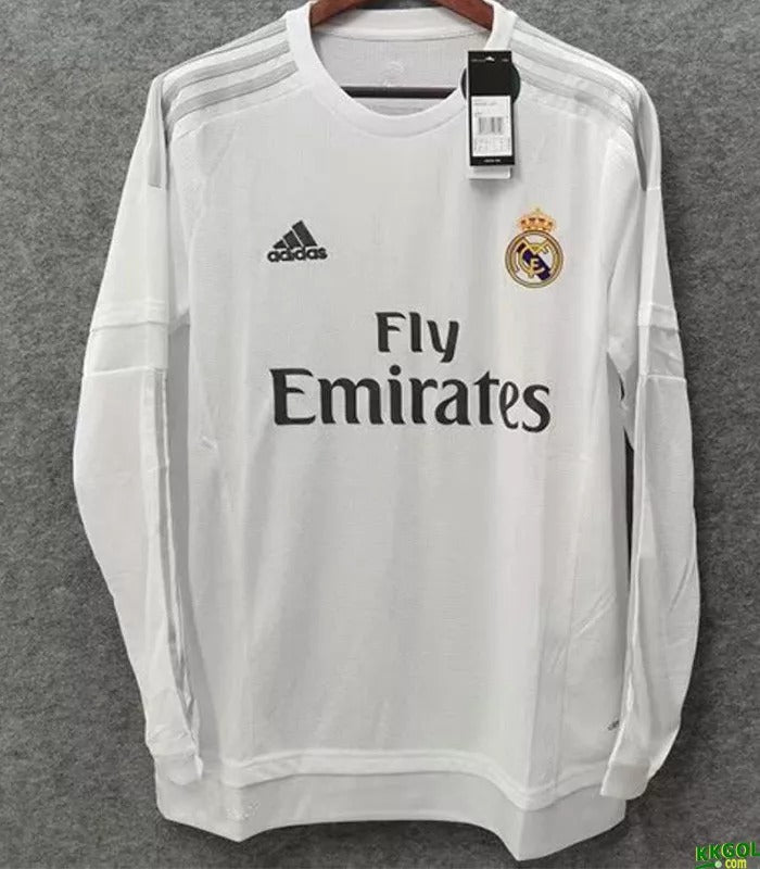 Retro 2015/16 Real Madrid Home Long Sleeve Soccer Jersey