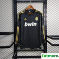 Retro Long Sleeve 2011/12 Real Madrid Away Black Jersey