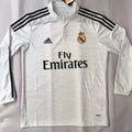 Retro 2014/15 Real Madrid Home Long Sleeve Soccer Jersey